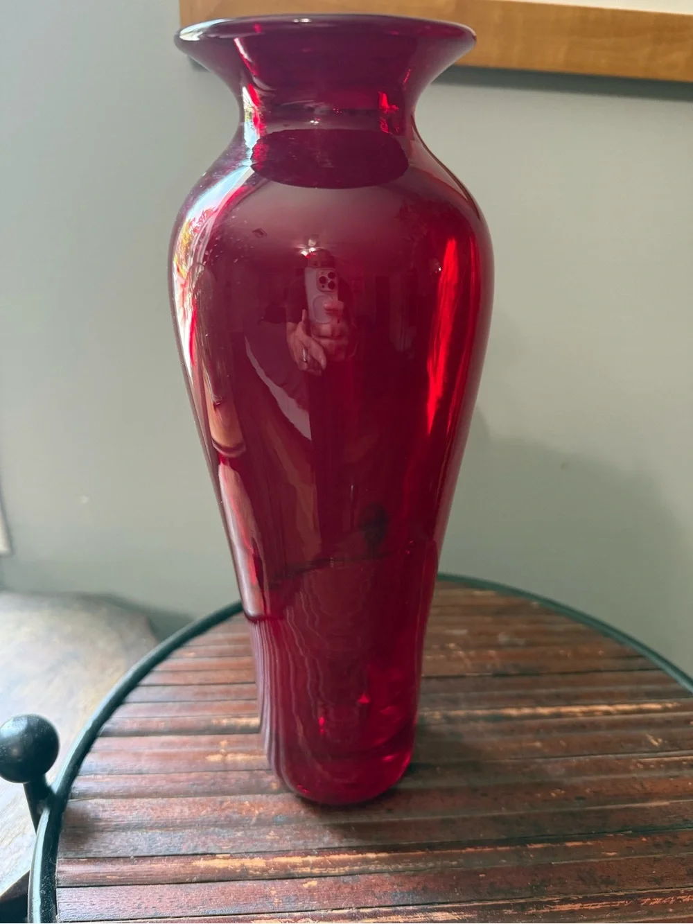 Blenko Red Glass Vase